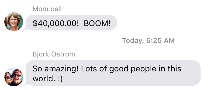 Conversation over text.