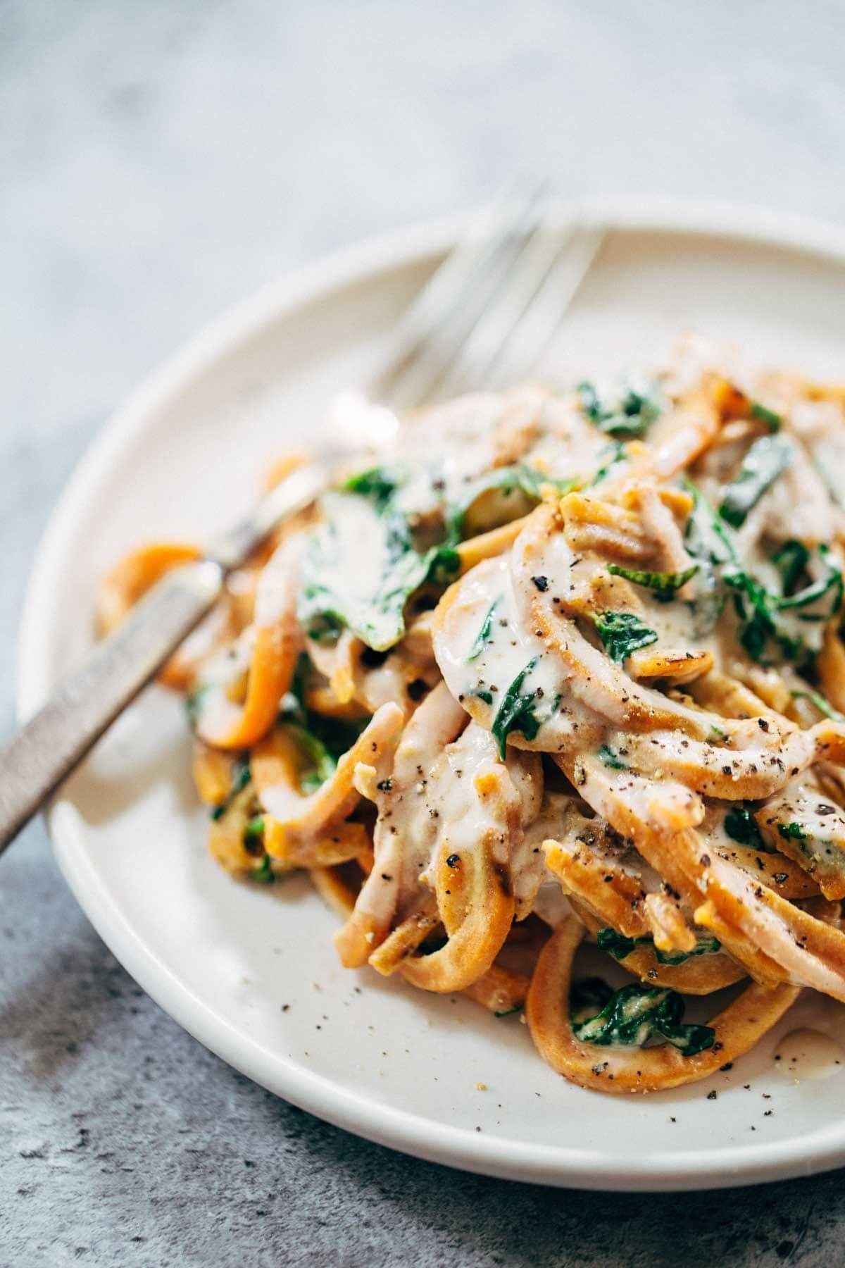 Sweet Potato Noodles with Cashew Sauce-4