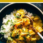 Yellow chicken curry pin