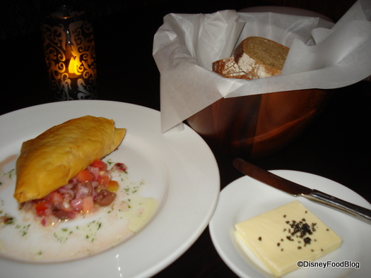Spanakopita, Bread, and Butter