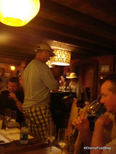 Demonstrating one of the aroma techniques