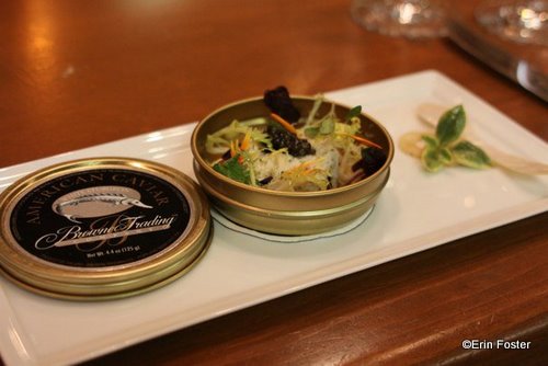 Peekytoe crab cake with Ostera caviar and petit herbs