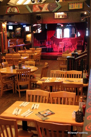 House of Blues Seating and small live music stage