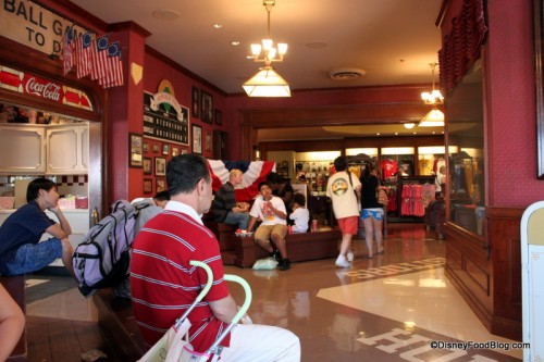 Old indoor seating area