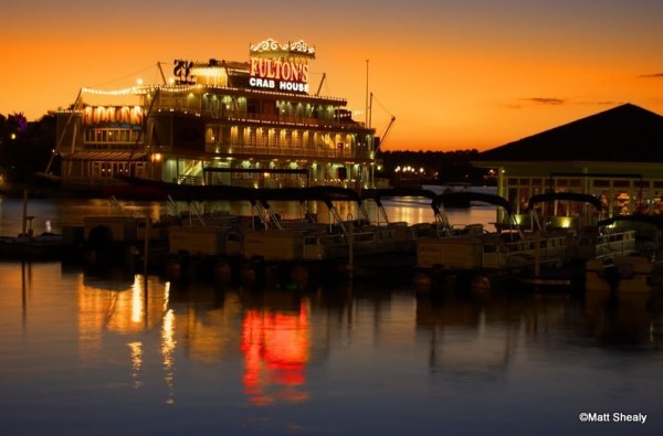 A view of Fulton’s at dusk