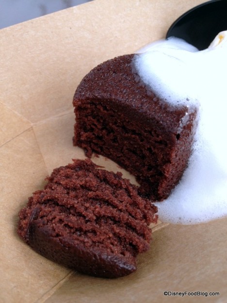 Chocolate Cake with Passion Fruit Sorbet and Coconut Foam Cross Section - Terra