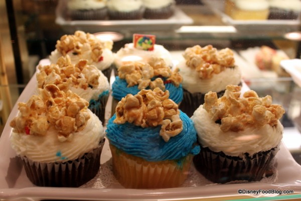new item -- caramel popcorn topped cupcakes at big top treats