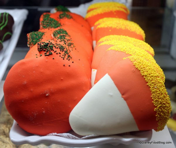 pumpkin and candy corn sugar cookies at confectionery