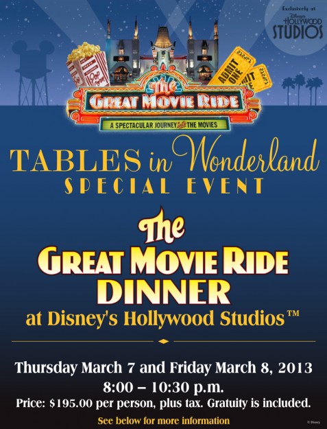 Tables in Wonderland Great Movie Ride