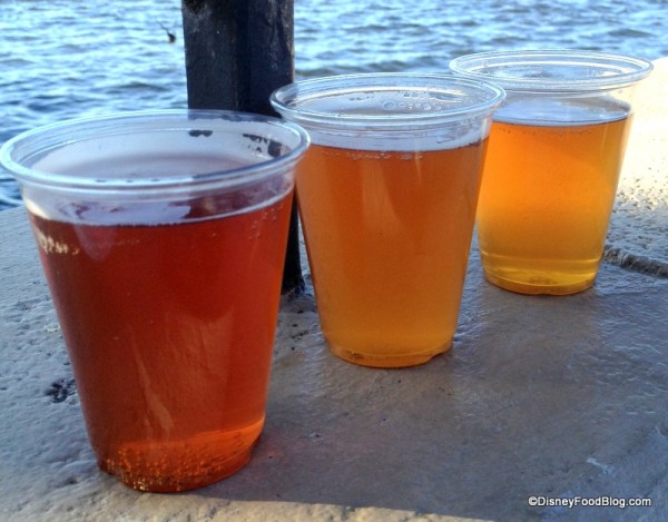 Beer Flight of the three beers offered
