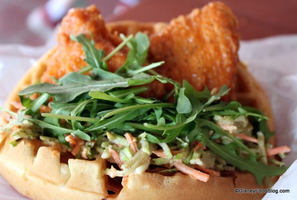 Chicken waffle sandwich