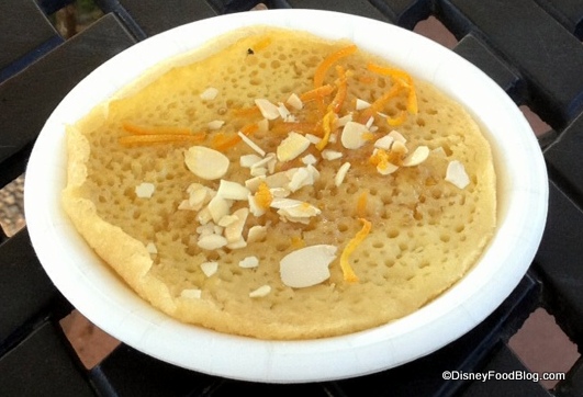 Baghrir (Moroccan pancake with honey, almonds and Argan Oil)