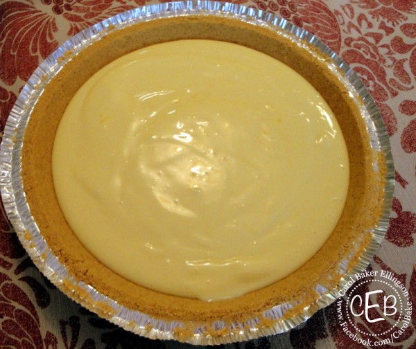 uncooked filling in crust