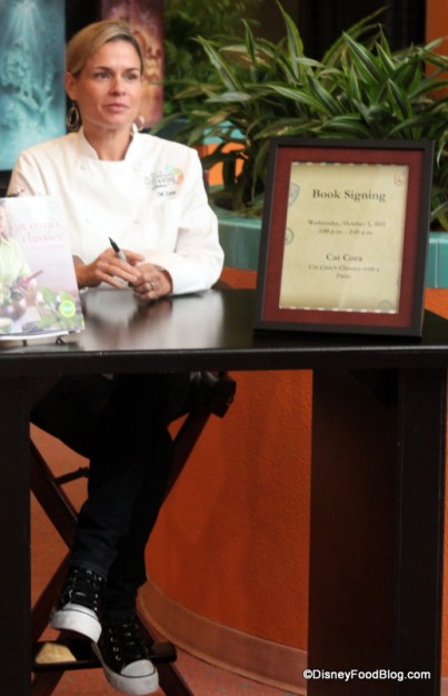 Chef Cat Cora Book Signing at the Epcot Food and Wine Festival