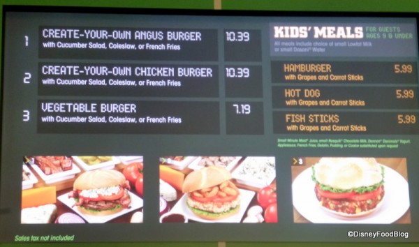 Burger Station Menu