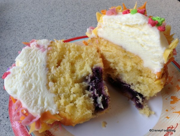 Center of the Blueberry Cupcake