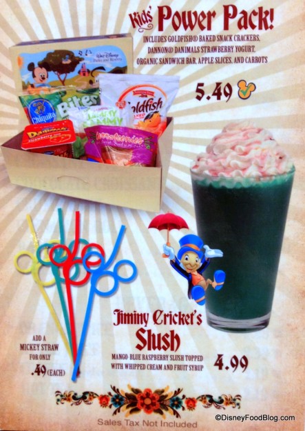 Menu Board at Ordering Kiosk at Pinocchio Village Haus