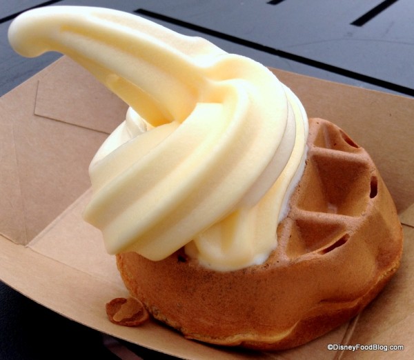 Sweet Potato Cinnamon Waffle with Dole Whip
