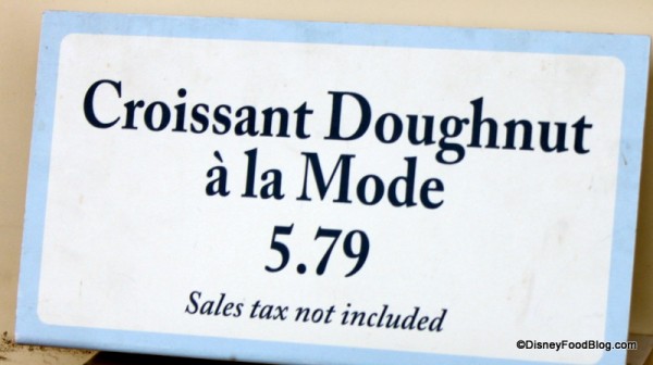 Specialty Cronut Menu Sign