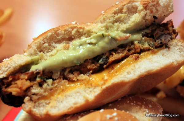 Black Bean Burger -- Cross Section