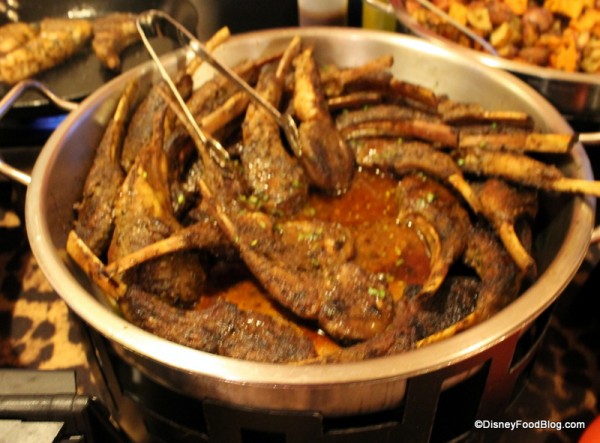 On-stage-seared Lamb Chops with Tamarind Pomegranate Sauce