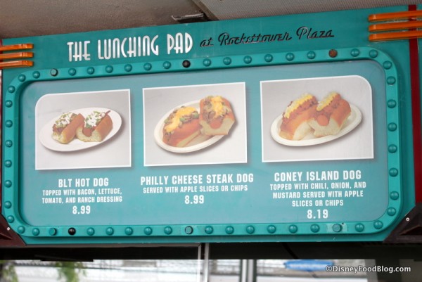 Menu -- Click to Enlarge