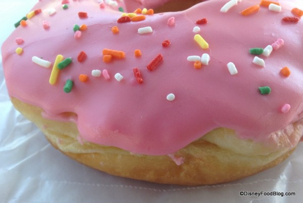 Soft donut underneath icing