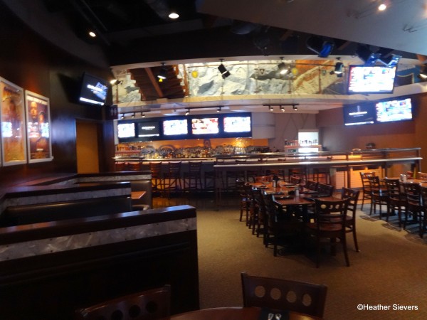 The view from our table. Every diner has a screen to look at!