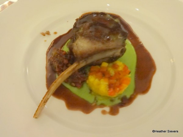Creole Mustard Crusted Rack of Lamb with Summer Corn Succotash 