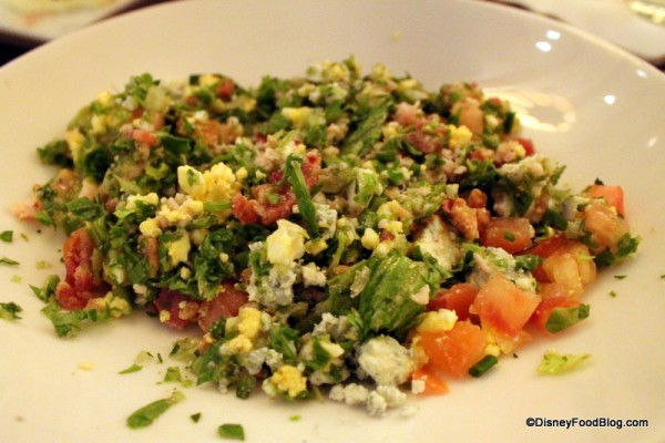 Cobb Salad all mixed up and ready to eat