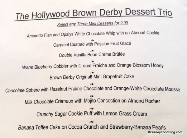 Dessert Menu