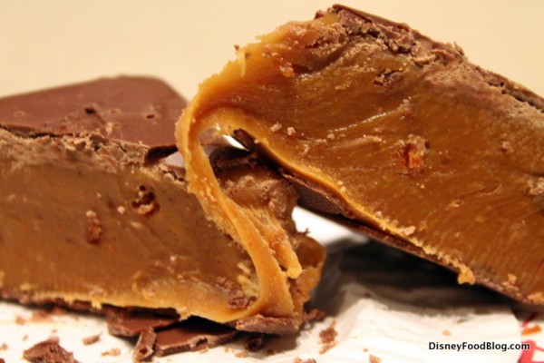 Caramel Bacon Square cross section