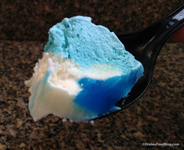 Layers of Blue Raspberry Cake Gelato