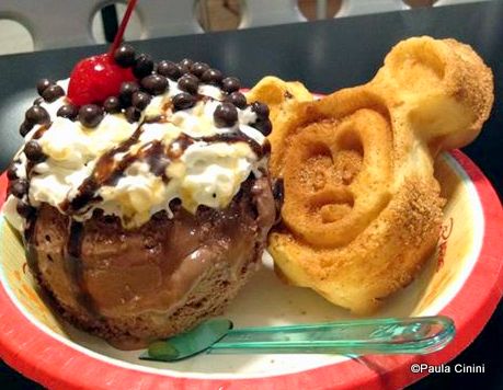 Mickey Waffle Gelato Sundae