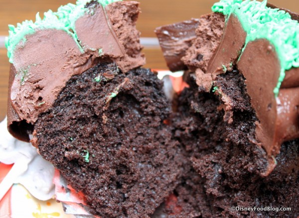 Inside of the current White Chocolate Elephant cupcake