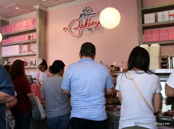 Line in front of the ordering counter