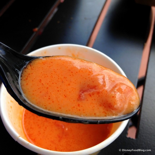 Taste Track Tomato Basil Soup Up Close