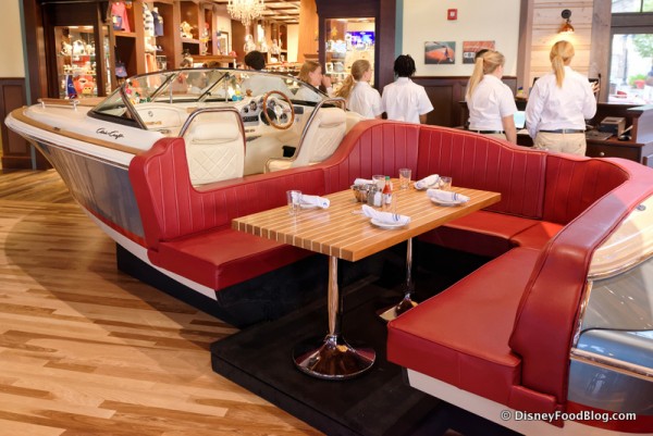 Booth in Boat -- Up Close