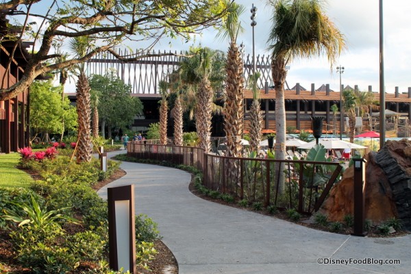 Pathway to the Great Ceremonial House from pool