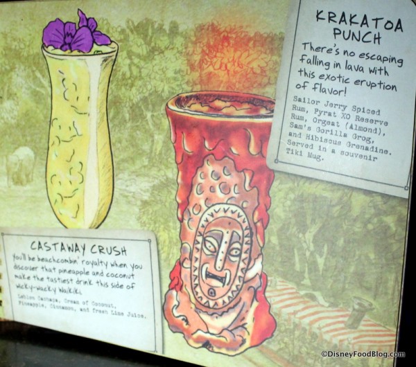 Castaway Crush and Krakatoa Punch