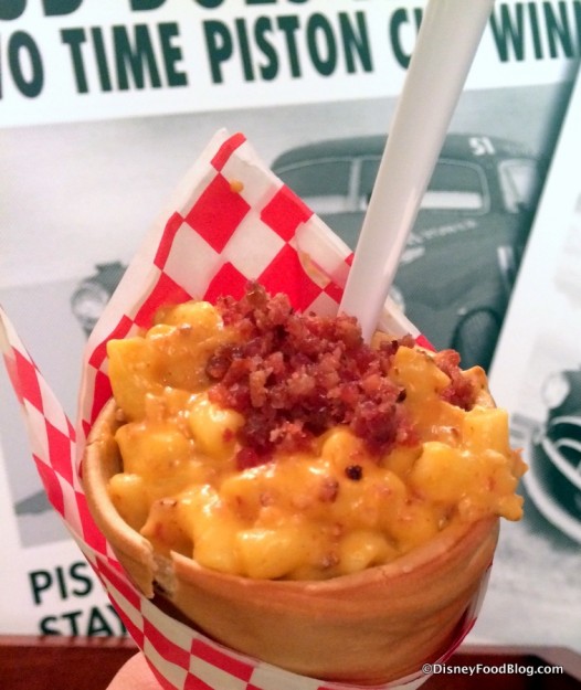 Bacon Mac & Cheese Cone at Disneyland's Cozy Cone Motel