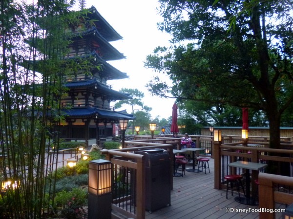 Japan Pavilion outdoor seating