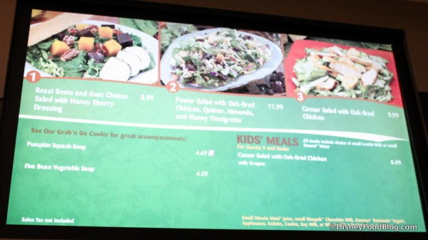 Sunshine Seasons Menu -- Click to Enlarge