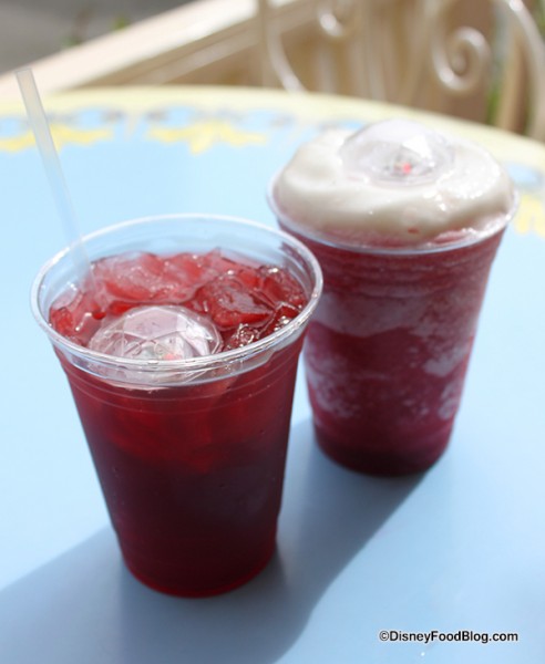 Very Berry Diamond Tea with diamond shaped glow cube and a Frozen Pomegranate Silver Sparkler