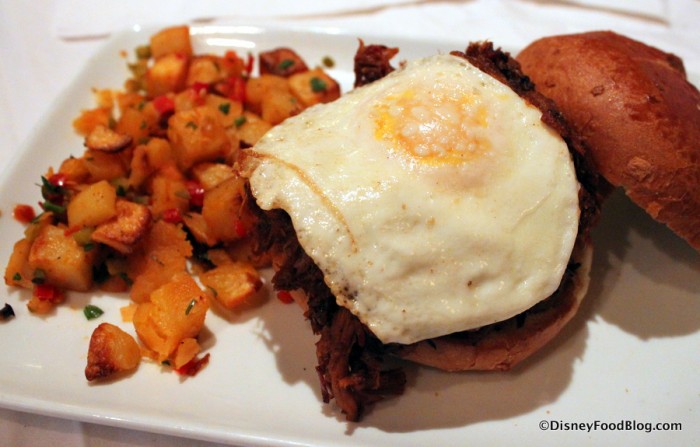 Slow Cooked Pulled Pork Over Easy Breakfast Sandwich