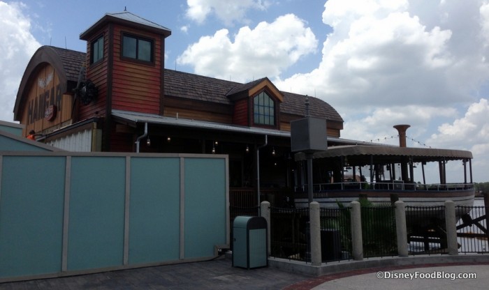 Jock Lindey's Hangar Bar under construction