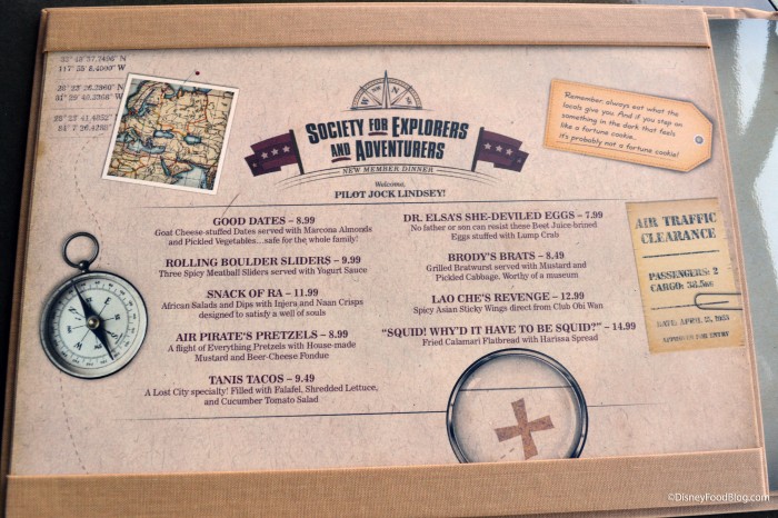 Pilot's Log Book Food