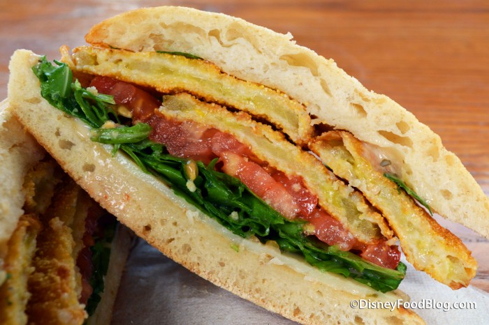 Cut Fried Green Tomato Sandwich