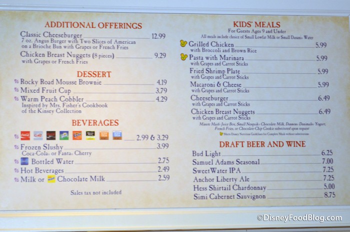 Liberty Inn Menu