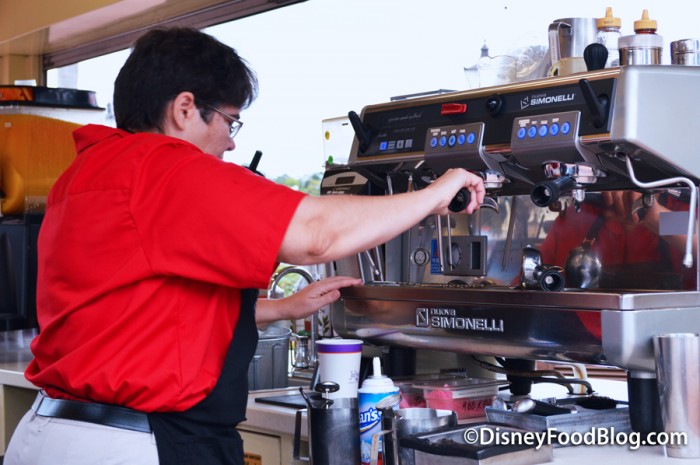 Barista Preparing the Espresso 